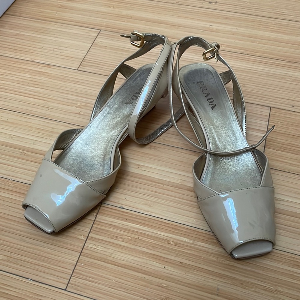 Prada sandals with a slight heel